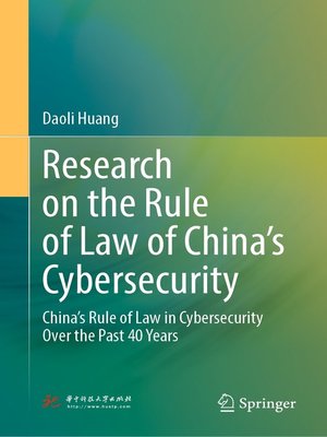 cover image of Research on the Rule of Law of China's Cybersecurity